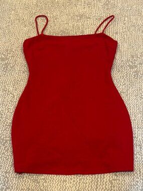 Red Spaghetti Strap Dress